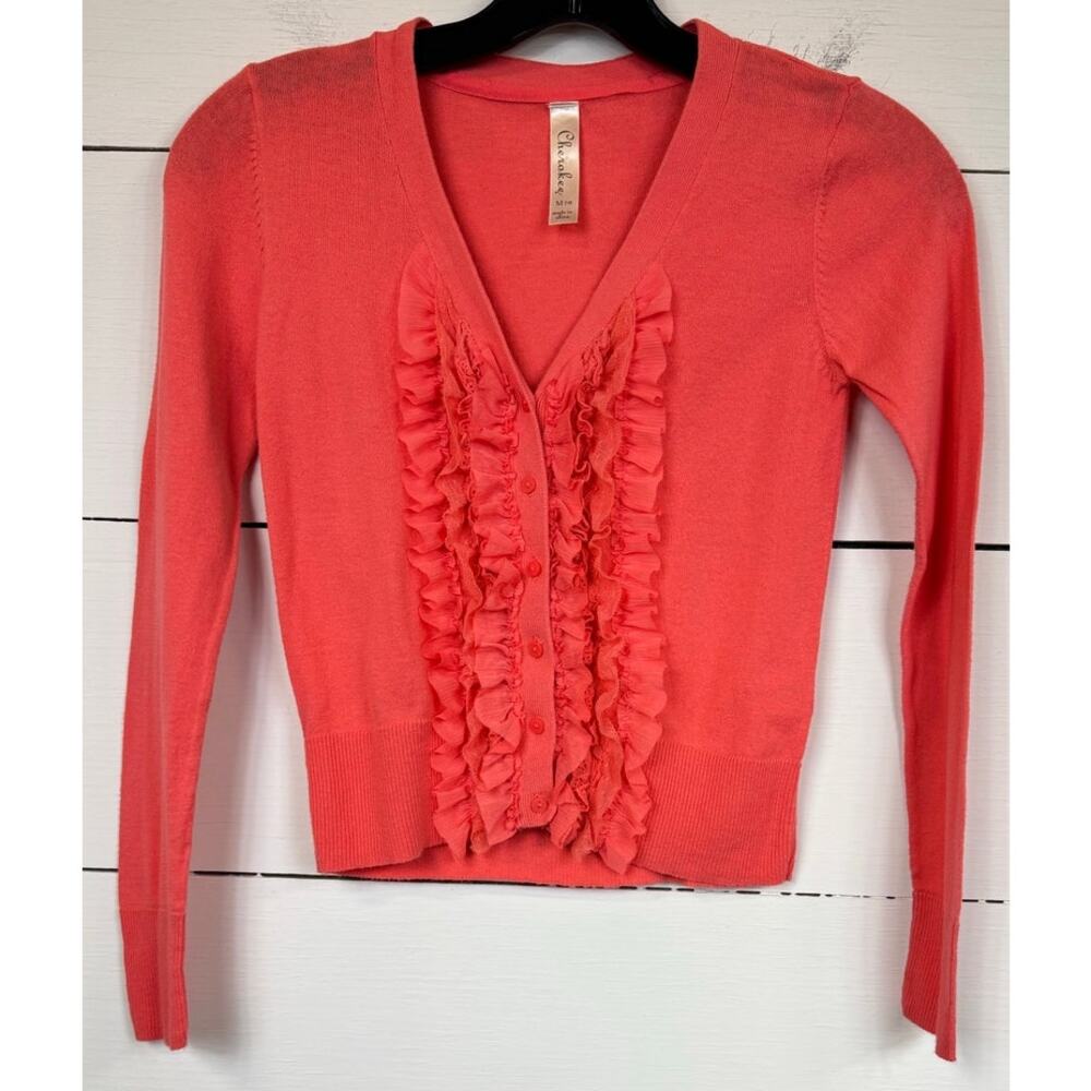 Cherokee Pink Cardigan Girl's Medium 7/8